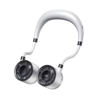 100-Speed Display Screen Neck Hanging Fan