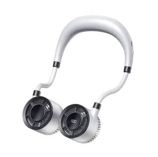 100-Speed Display Screen Neck Hanging Fan