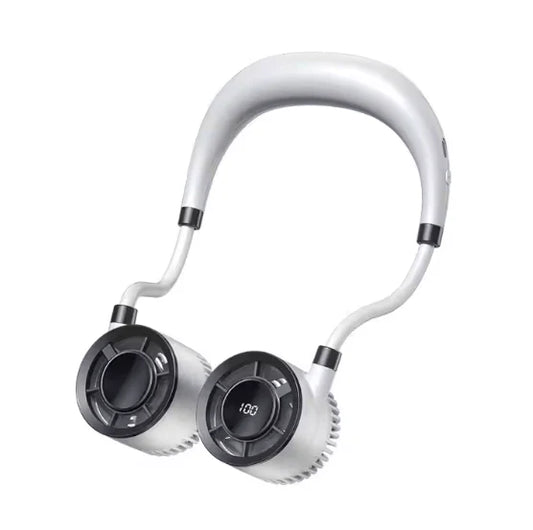 100-Speed Display Screen Neck Hanging Fan