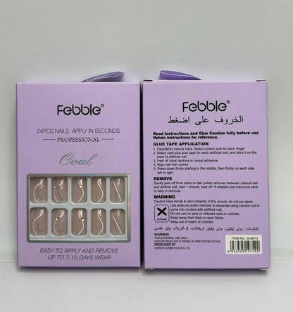 Febble - Natural Nude Stiletto Nails (Original)