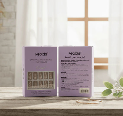 Febble - Natural Nude Stiletto Nails (Original)