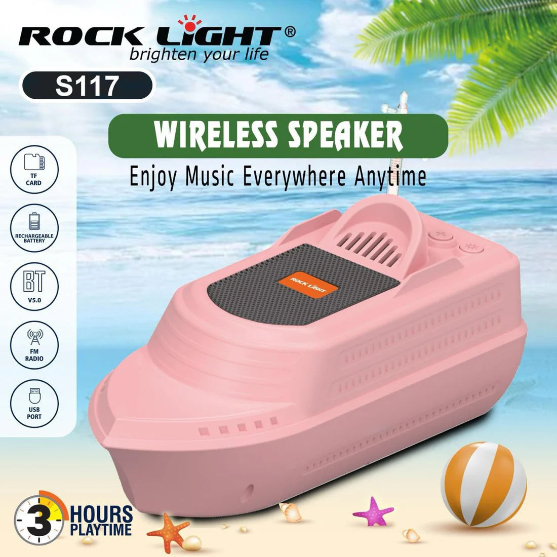 Rock Light Car Wireless Speakers
