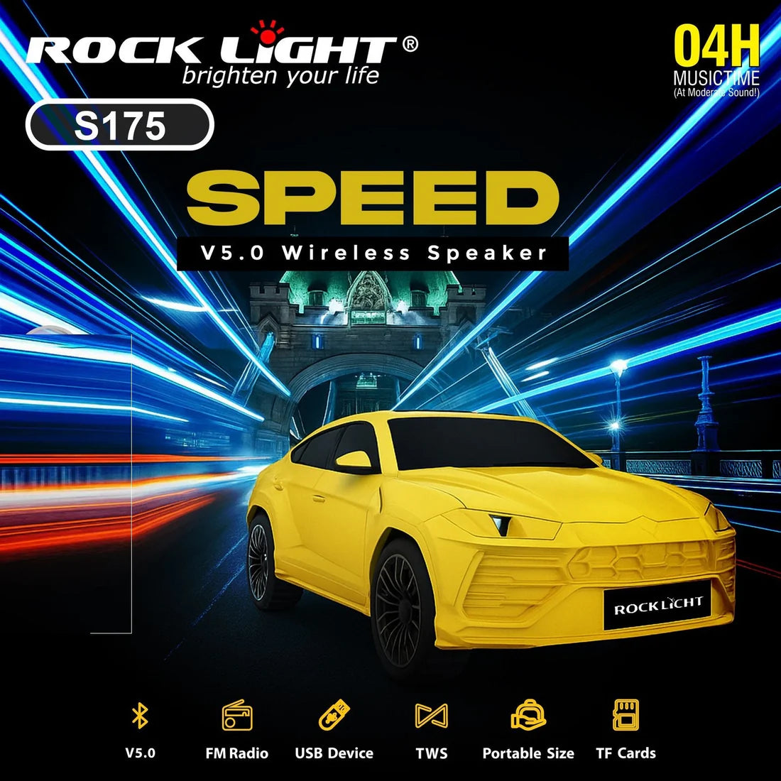 Rock Light Car Wireless Speakers